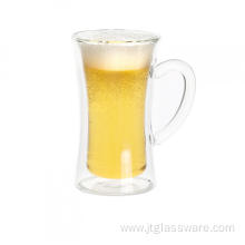 Double Wall Custom Glass Mug For White Tea